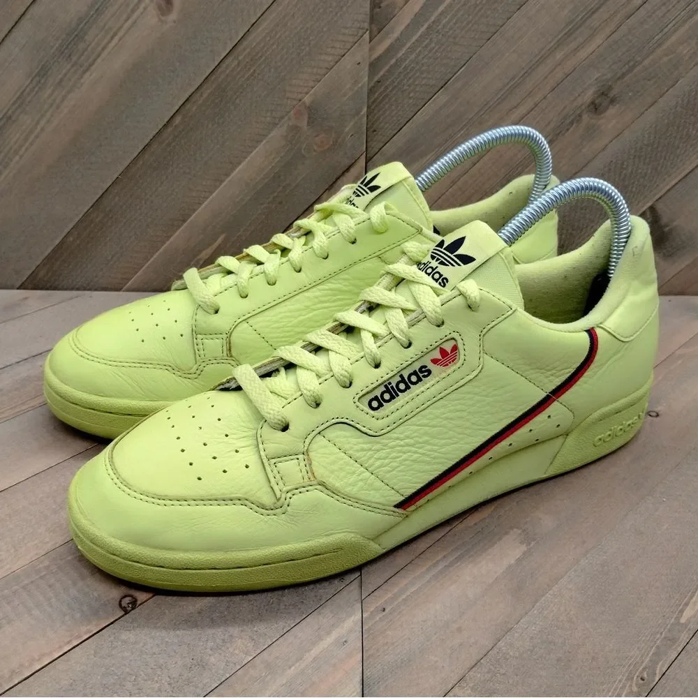 Adidas Continental 80 Semi Frozen Yellow Fashion Sneakers Mens Size 10 Shoes‎
